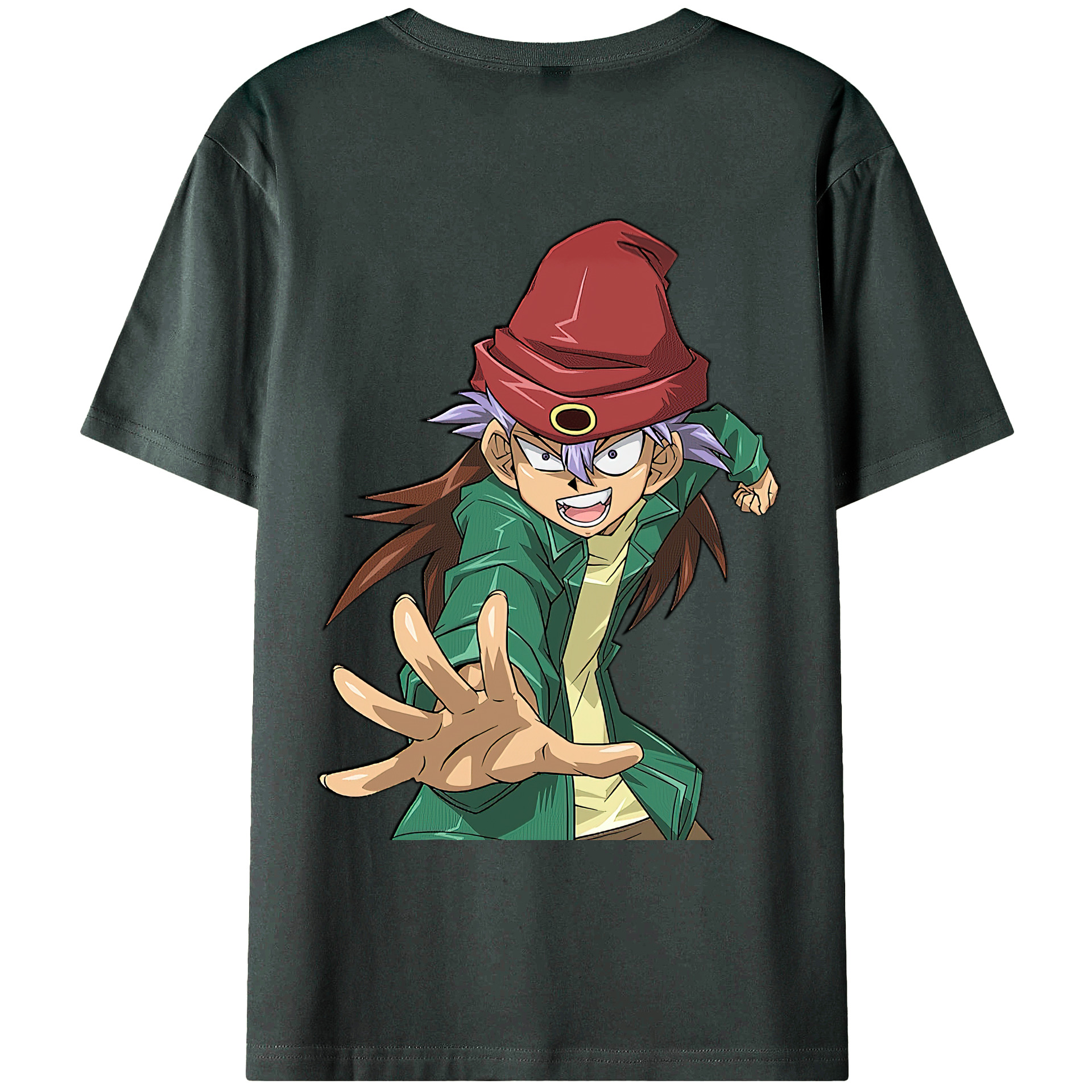 （画像用） 遊☆戯☆王 Yu-Gi-Oh! 綿100％ メンズ半袖Tシャツ（バックプリント） 通気性